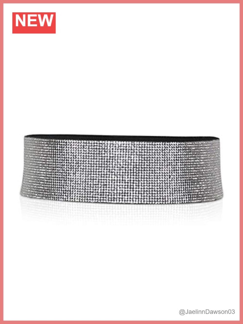 Fashion PU Leather Elastic Waist Belt with Rhinestone Decor Snap Closure